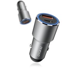 Autolaturi, Dudao, USB, USB-C PD, QC, 22,5 W., harmaa hinta ja tiedot | Sähköiset lisätarvikkeet | hobbyhall.fi