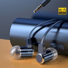 Kuulokkeet kaukosäätimellä ja mikrofonilla, Dudao, 3,5 mm. miniliitin, sininen. hinta ja tiedot | Kuulokkeet | hobbyhall.fi