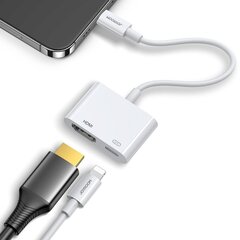 Sovitin sovittimesta iPhone Lightning, Joyroom, HDMI FullHD, Lightning, valkoinen hinta ja tiedot | Adapterit | hobbyhall.fi
