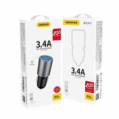 Taustavalolla varustettu autolaturi, Dudao R5S1, 2x USB, 3,4A, harmaa hinta ja tiedot | Sähköiset lisätarvikkeet | hobbyhall.fi