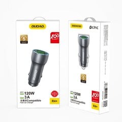 Nopea autolaturi, Dudao R4+1, 2x USB, 3A, 18 W., harmaa hinta ja tiedot | Sähköiset lisätarvikkeet | hobbyhall.fi