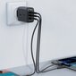 Laturi, 2in1, Acefast, 2x USB-C, 65 W., USB-C-kaapelilla, musta hinta ja tiedot | Puhelimen laturit | hobbyhall.fi