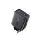 Virtalaturi, Acefast, 2x USB-C, 40 W, PPS PD, QC 3.0, AFC FCP, musta hinta ja tiedot | Puhelimen laturit | hobbyhall.fi