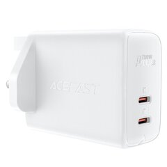 Verkkolaturi, Acefast, A32, kaksiporttinen, USB-C, PD 50 W., UK-pistoke, valkoinen hinta ja tiedot | Puhelimen laturit | hobbyhall.fi