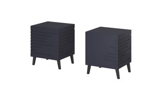 Nightstands 2 - heidän pöytäsarjansa NOVA, tummansininen hinta ja tiedot | Yöpöydät | hobbyhall.fi