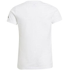 T-paita tytöille Adidas G GFX Tee 1 Jr GT1421, valkoinen hinta ja tiedot | Tyttöjen paidat | hobbyhall.fi