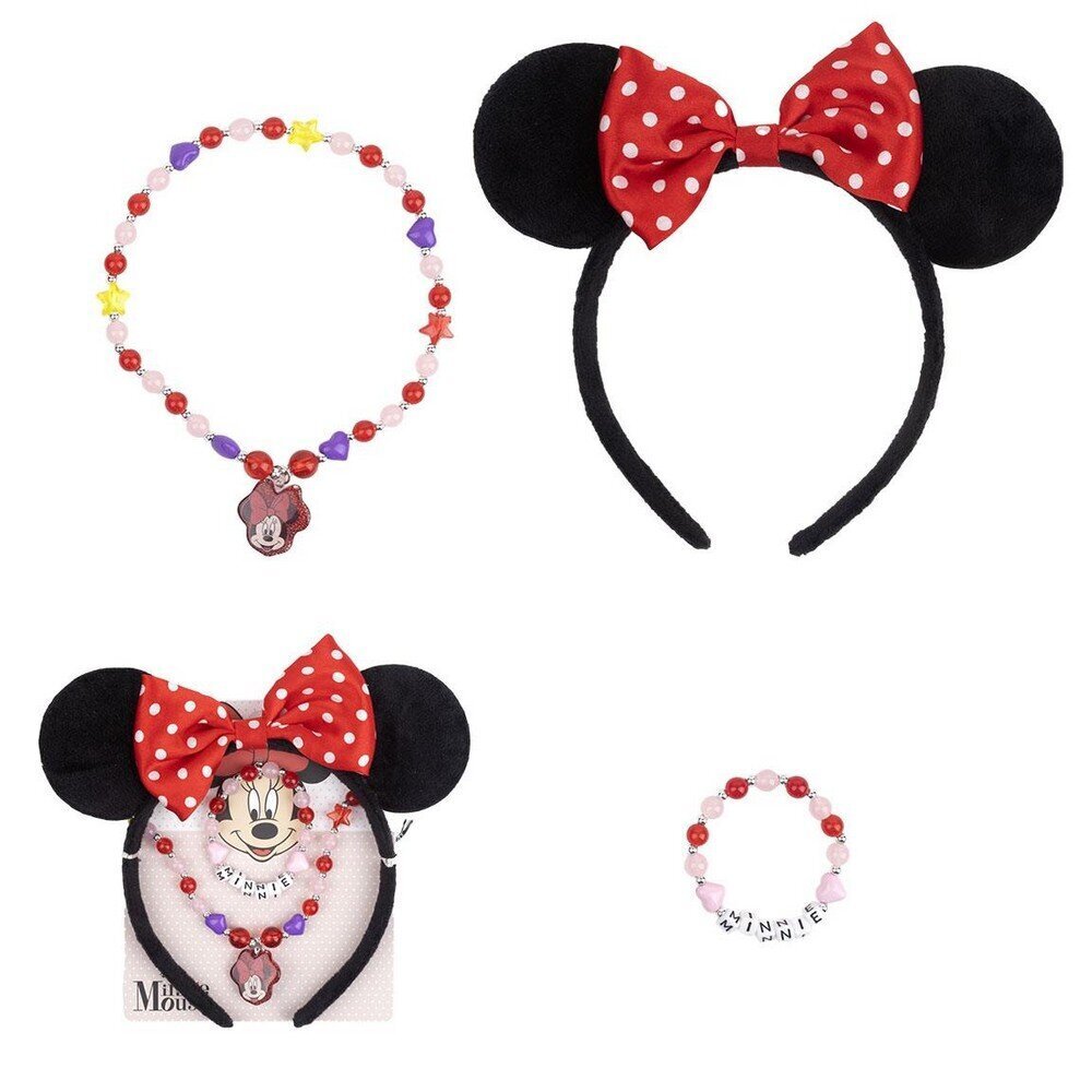 Tarvikesarja tytöille Minnie Mouse 246714, punainen hinta ja tiedot | Lasten asusteet | hobbyhall.fi