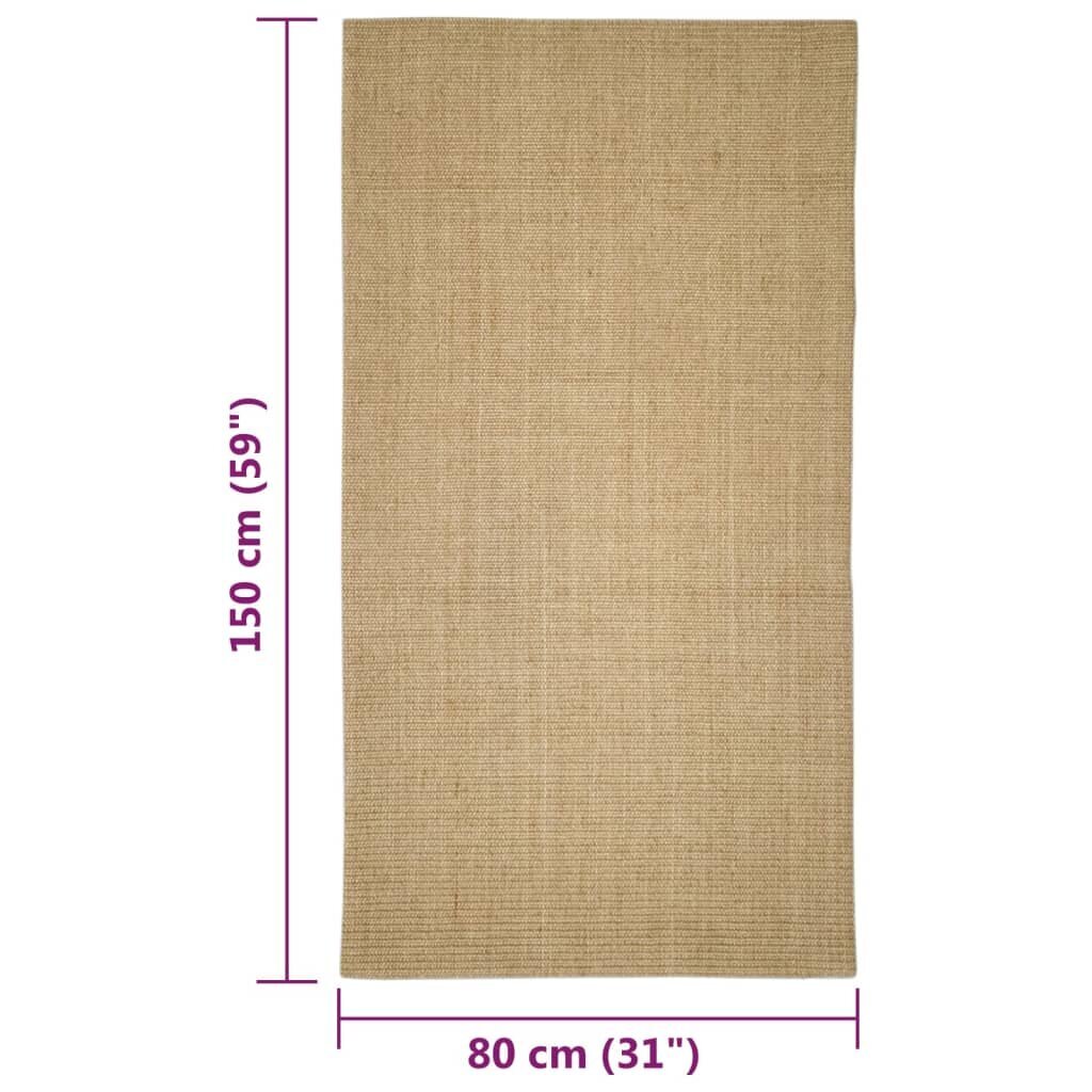 vidaXL Matto luonnollinen sisal 80x150 cm hinta ja tiedot | Isot matot | hobbyhall.fi