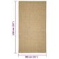 vidaXL Matto luonnollinen sisal 80x150 cm hinta ja tiedot | Isot matot | hobbyhall.fi