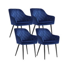 Ruokapöydän tuolisarja Velvet, sininen hinta ja tiedot | Ruokapöydän tuolit | hobbyhall.fi