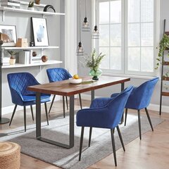 Ruokapöydän tuolisarja Velvet, sininen hinta ja tiedot | Ruokapöydän tuolit | hobbyhall.fi
