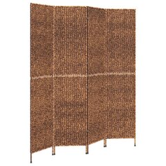 vidaXL Tilanjakaja 4-paneelinen 163x180 cm vesihyasintti ruskea hinta ja tiedot | Sermit ja tilanjakajat | hobbyhall.fi