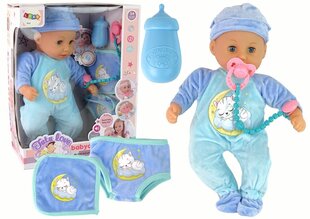 Vauvanukke, 38cm, sininen hinta ja tiedot | Tyttöjen lelut | hobbyhall.fi