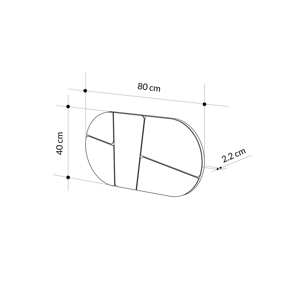 Pakabinamas veidrodis MDKT074 baltas hinta ja tiedot | Peilit | hobbyhall.fi