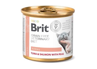 Brit Veterinary Diet Renal tonnikalalla, lohella ja herneillä, 200 g hinta ja tiedot | Brit Lemmikit | hobbyhall.fi