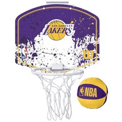 Wilson NBA Team Los Angeles Lakers Indoor Mini Basketball Set hinta ja tiedot | Koripallokorit | hobbyhall.fi