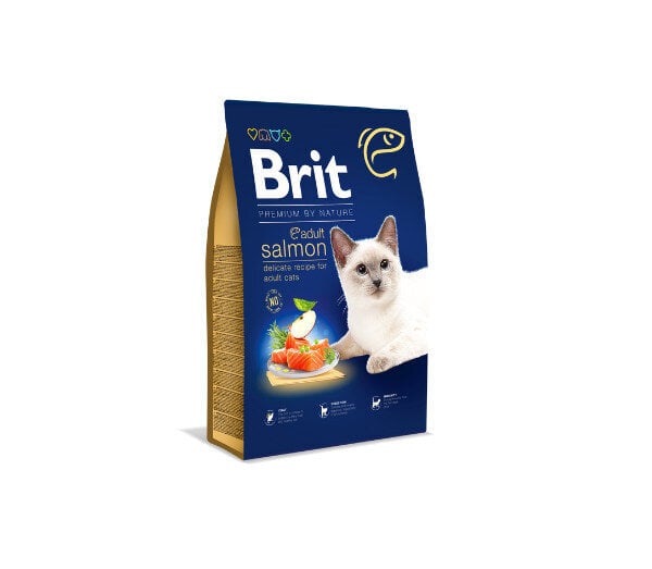 Brit Premium Cat Adult Salmon kissan kuivaruoka, 0,3 kg hinta ja tiedot | Kissan kuivaruoka | hobbyhall.fi