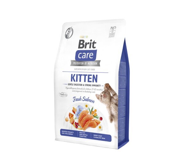 Brit Care Cat GF Kitten Gentle Digestion&Strong Immunity kissan kuivaruoka, 7 kg.