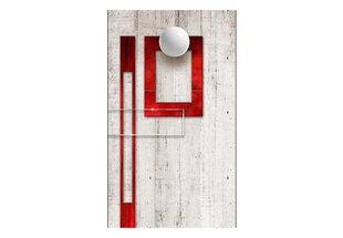 Valokuvatapetti - Concrete, red frames and white knobs 50x1000 cm hinta ja tiedot | Valokuvatapetit | hobbyhall.fi