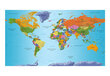 Valokuvatapetti XXL - World Map: Colourful Geography II 490x280 cm hinta ja tiedot | Valokuvatapetit | hobbyhall.fi