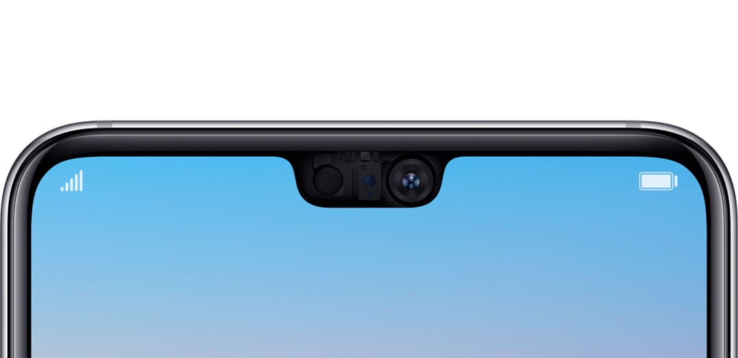 HUAWEI P20 front camera detailed view