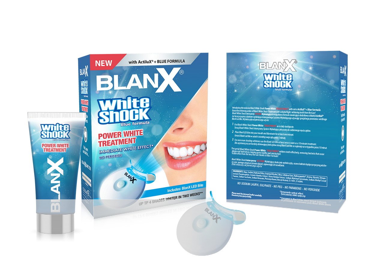 Blanx White Shock Treatment 50ml + BlanX Led Bite (intensiivinen valkaisujärjestelmä)