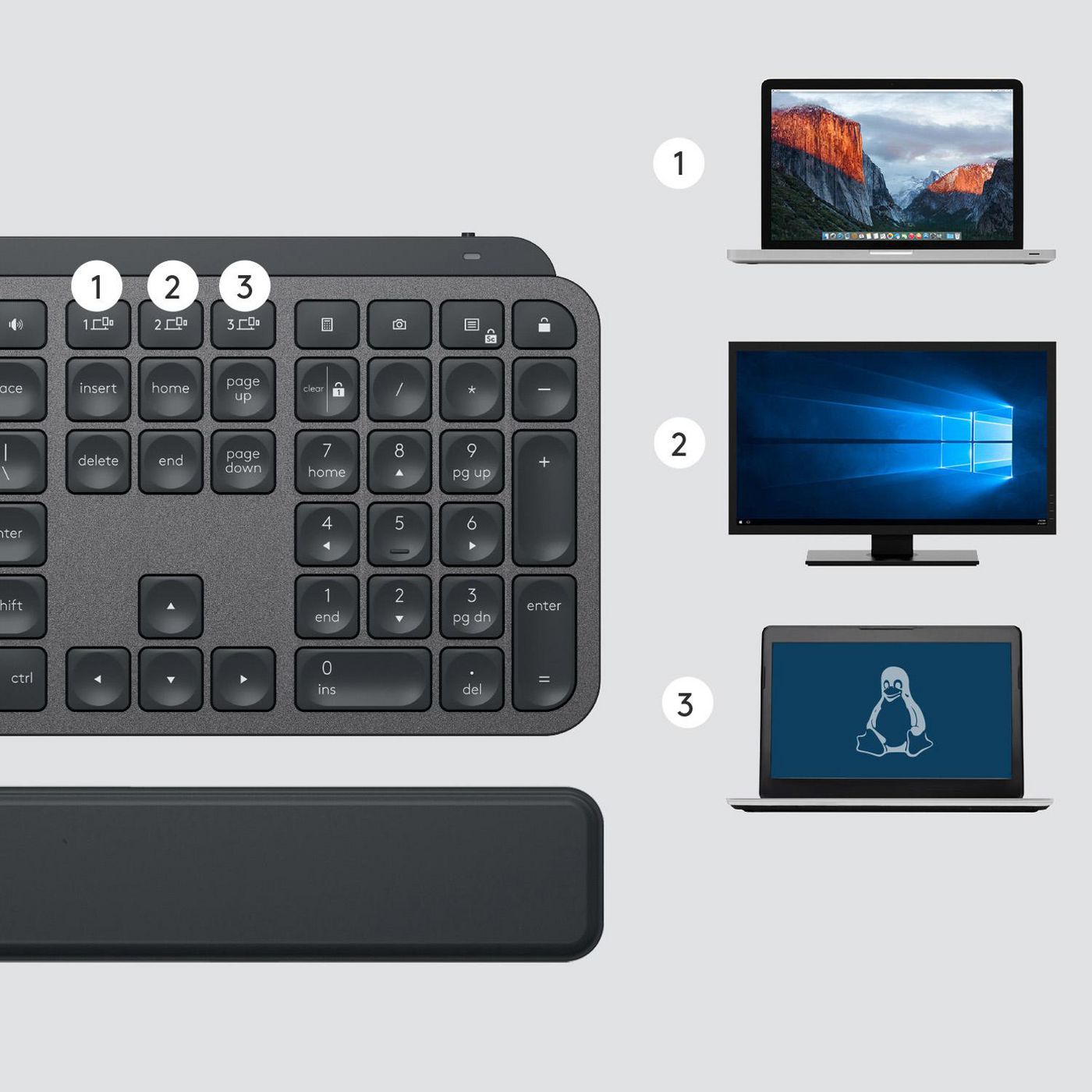 Belaidė klaviatūra Logitech MX Keys, juoda kaina
