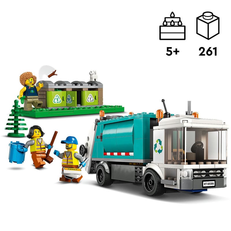 60386 LEGO® City roskien kierrätysauto hinta 