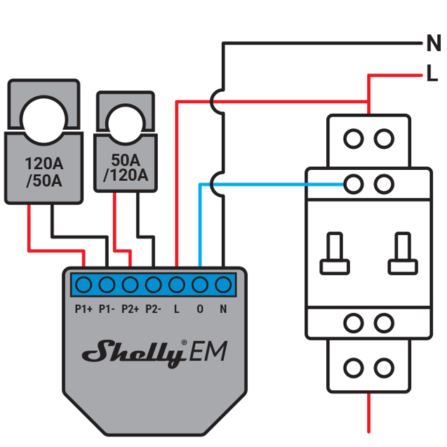 Shelly CT 120 - virtamuuntaja 