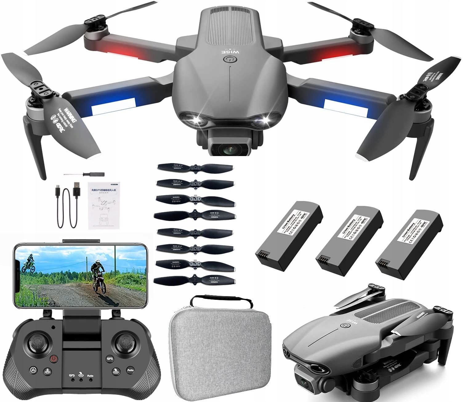 DRONE F9 6K HD -KAMERA GPS WIFI 30 MIN KÄSITTELY 3000m Valmistajakoodi DRONE Z 6K HD CAMERA PROFESSIONAL DRONE X