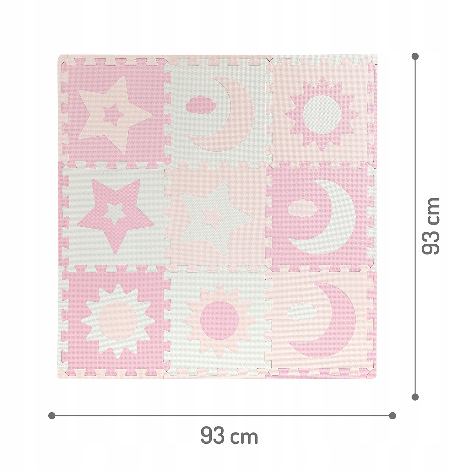 SUURI FOAM MAT PUZZLE MoMi NEBE PINK Päävärisävyt vaaleanpunainen