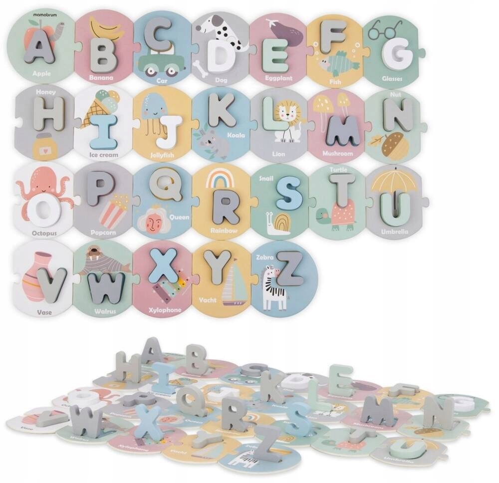 Montessori Jigsaw Alphabet Palapelit Kirjaimien oppiminen