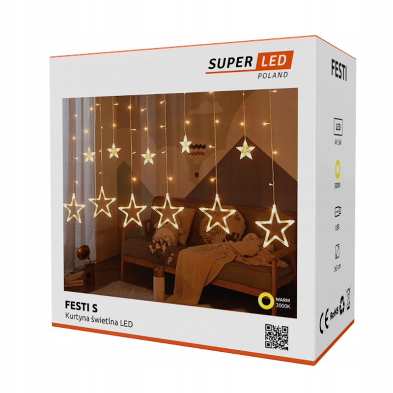 LED-valoverhot Garland Stars Icicles SuperLED-lamput