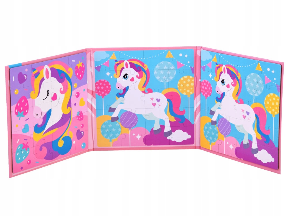 Magneettinen Block Book Puzzle Unicorn Brand Code Montessori -lelulla