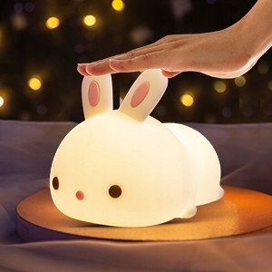 Sweet Rabbit lasten yölamppu - RGB LED-lamppu, AJASTIN, AKKUKAUKOSÄYTTÖ Hallitseva väri valkoinen