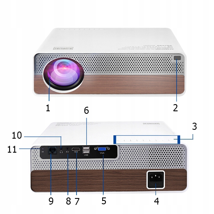 Projektori Full HD 4K - projektori 9200lm WiFi Android 9 Contrast (x: 1) 5000