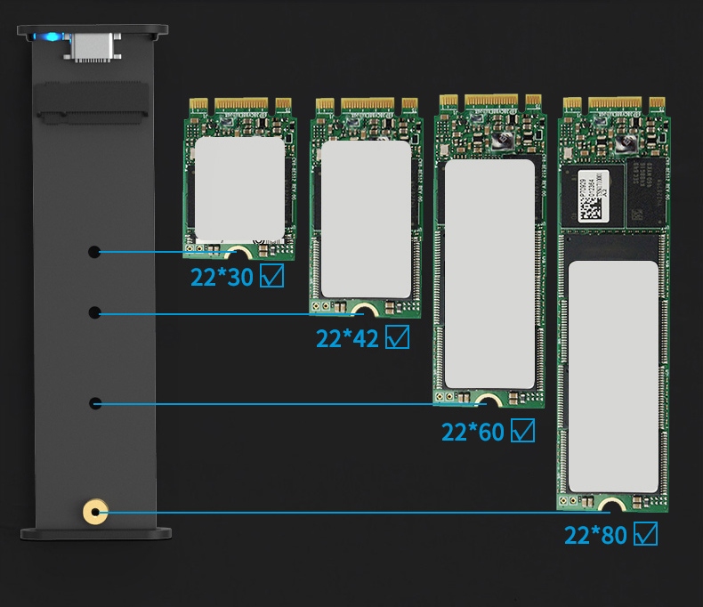 Adapter Pocket SSD m.2 USB-C kotelo m2 SATA Muu valmistaja