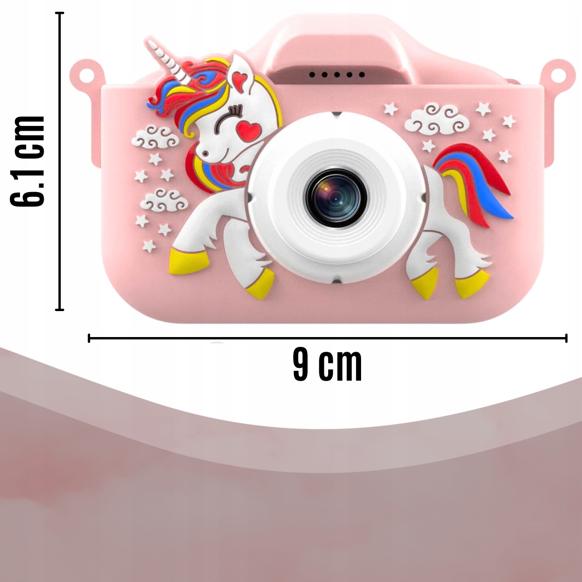 KAMERA LAPSILLE LAPSILLE FULL HD PINK UNICORN + 32GB CARD Optinen zoom 4