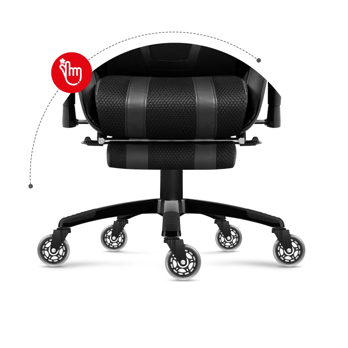 Kółka Casters 2.0 Black 5 sztuk