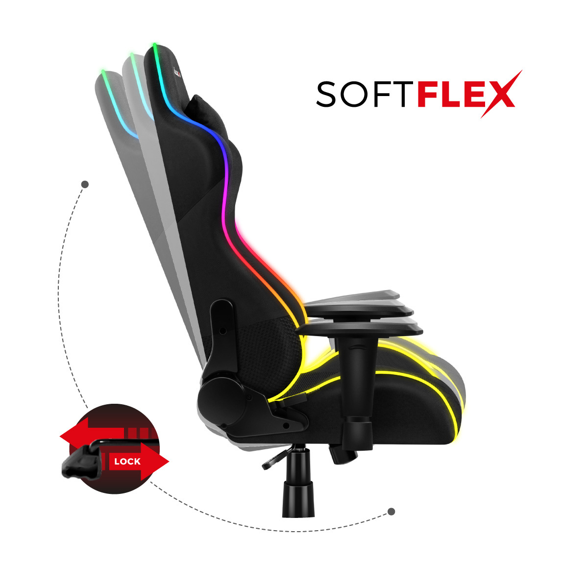 Funkcja Softlex w fotelu gamingowym Force 6.3