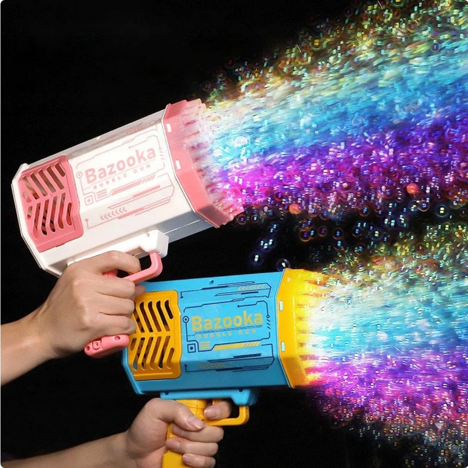 Bubble gun Bubble gun Bazooka Bubble 69 reikää 2 x nestetyyppinen ase