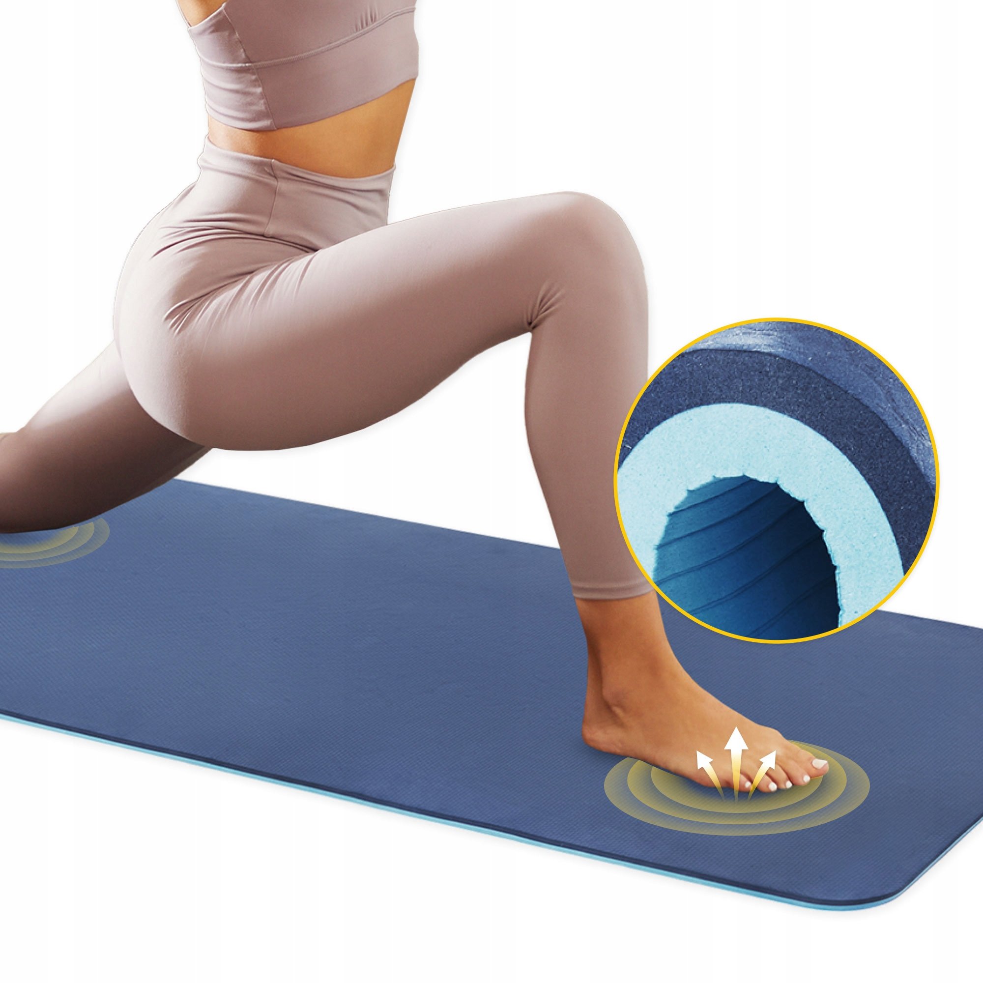 PAKSUT TPE-kuntomatto YOGA FITNESS 1cm 4FYYSINEN Harjoitustyyppi