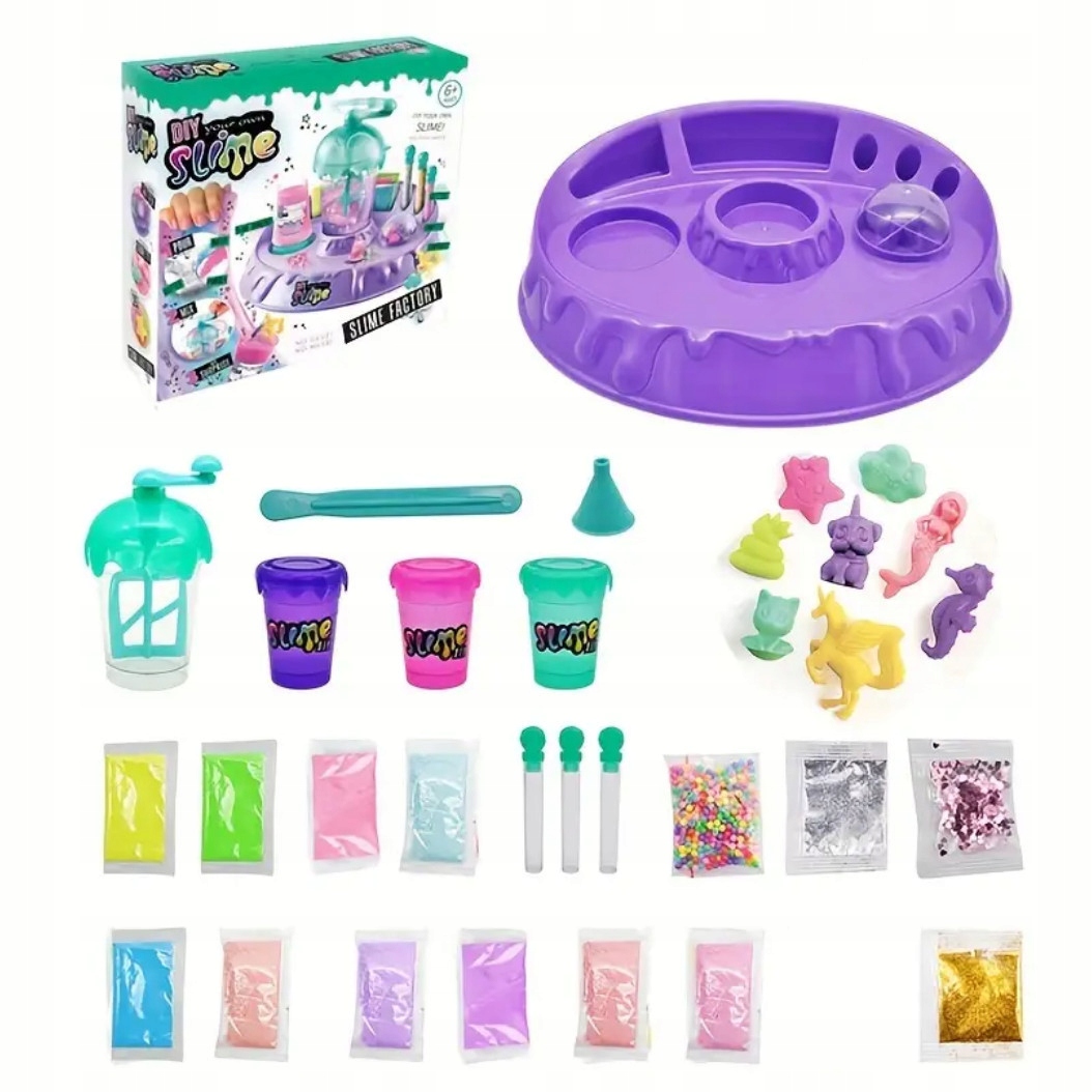 DIY SLIME FACTORY SUURI SARJA GITTER FIGURINE SLIME PRODUCTION KIT Tuotteen korkeus 34 cm