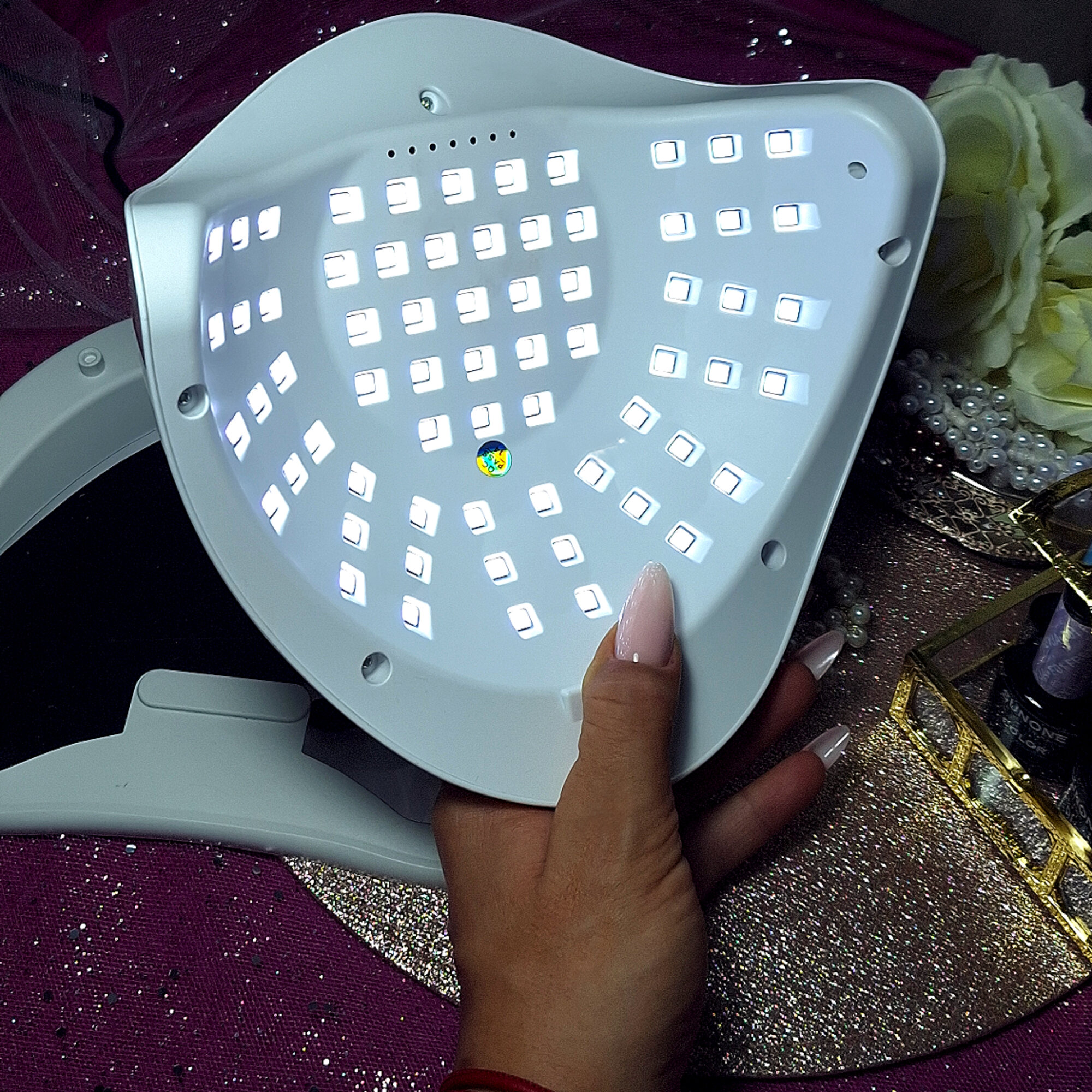 Dual LED UV-kynsilamput manikyyri hybridigeelit SUNONE Salon X 280W SUNONE merkki