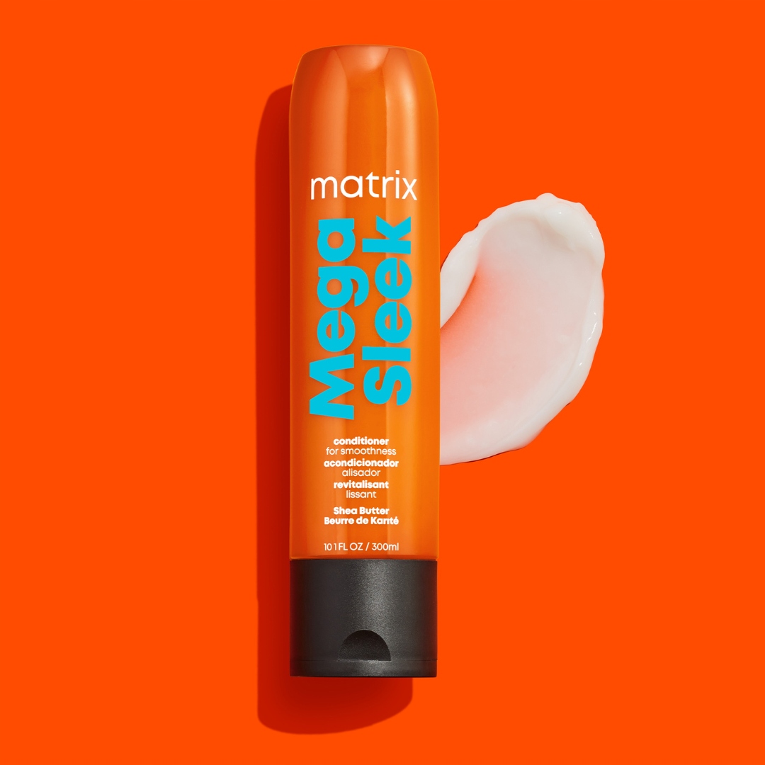 Matrix Mega Sleek Shampoo vaurioituneille hiuksille, Disciplining Hoitoaine Koko Täysikokoinen tuote