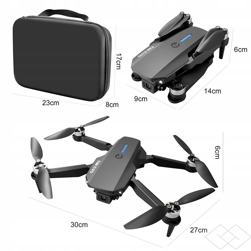 DRONE EVO E88 2 KAMERAT WIFI FPV Hover MOOTTORIT LELU 3 AKUT SOVELLUS Max nopeus 10 km/h