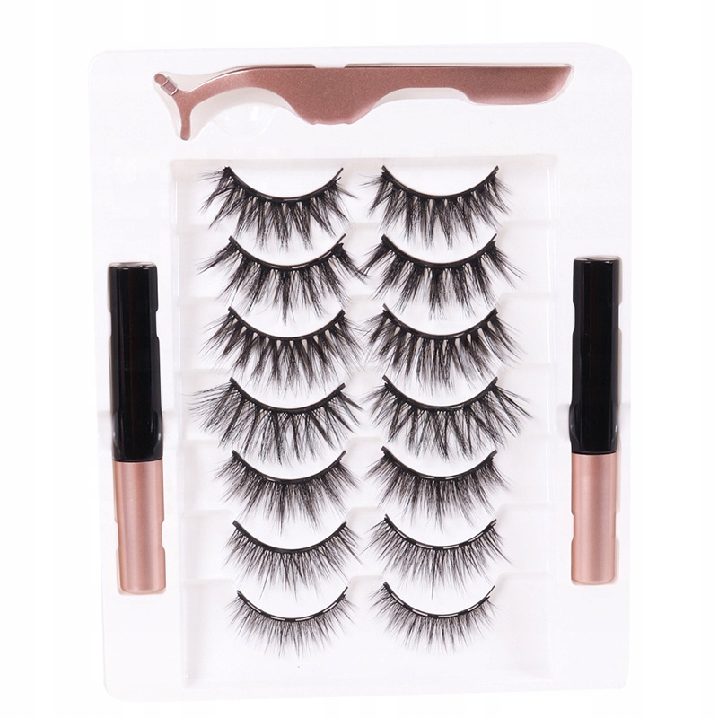 7X ORIGINALOS ProTone LONG magnetinės blakstienos + pincetas + 2X akių pieštukas + dėžutė Gamintojo kodas STRONG BLACK FALSE EYELASHES