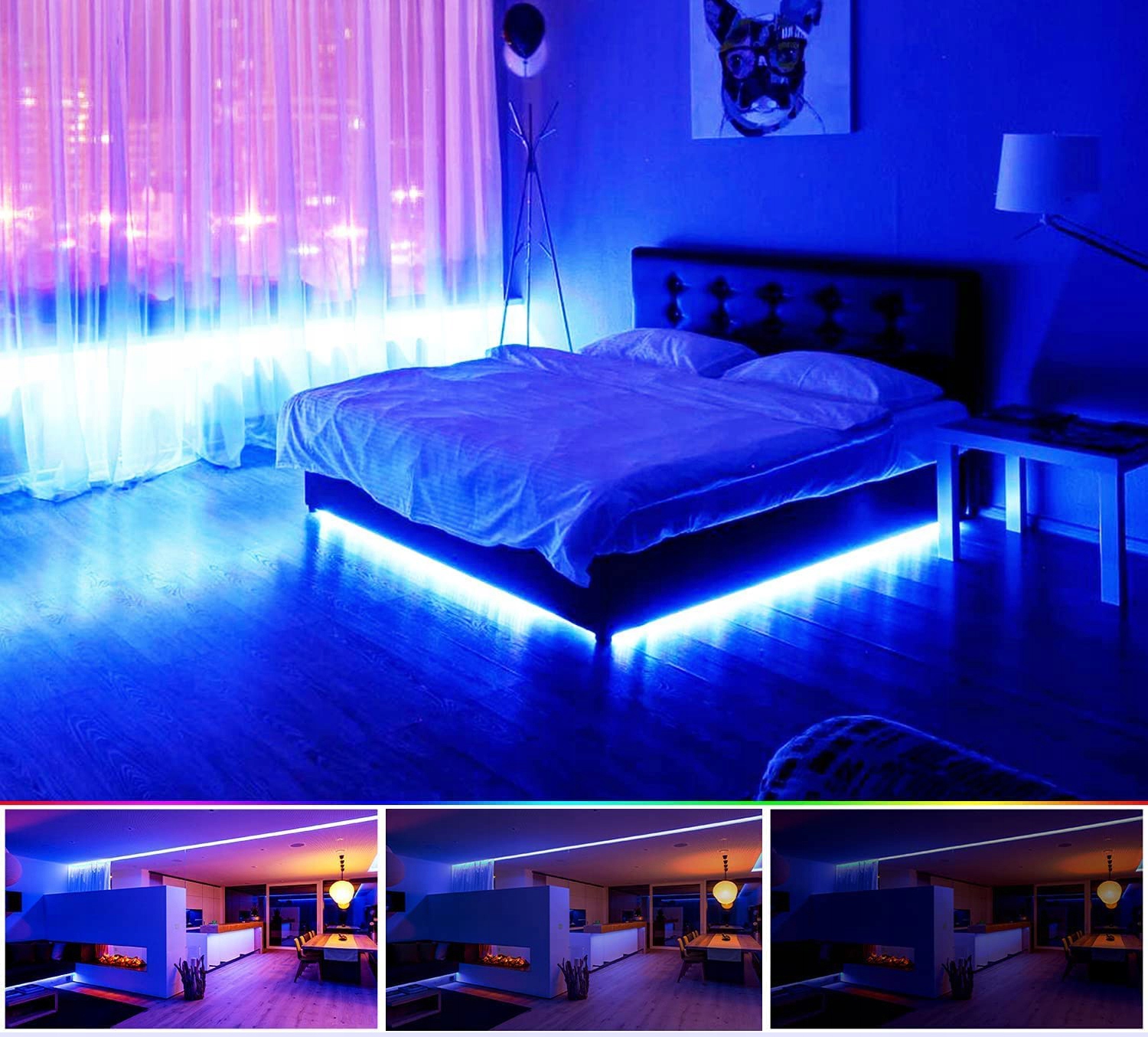 30M RGB 5050 Bluetooth LED juostelė TAIKYMO RINKINYS Skirtingas prekės ženklas